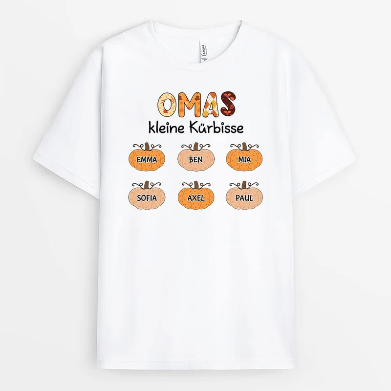 Omas/Mamas kleine Kürbisse - Personalisiertes Geschenk | T-Shirt für Frauen