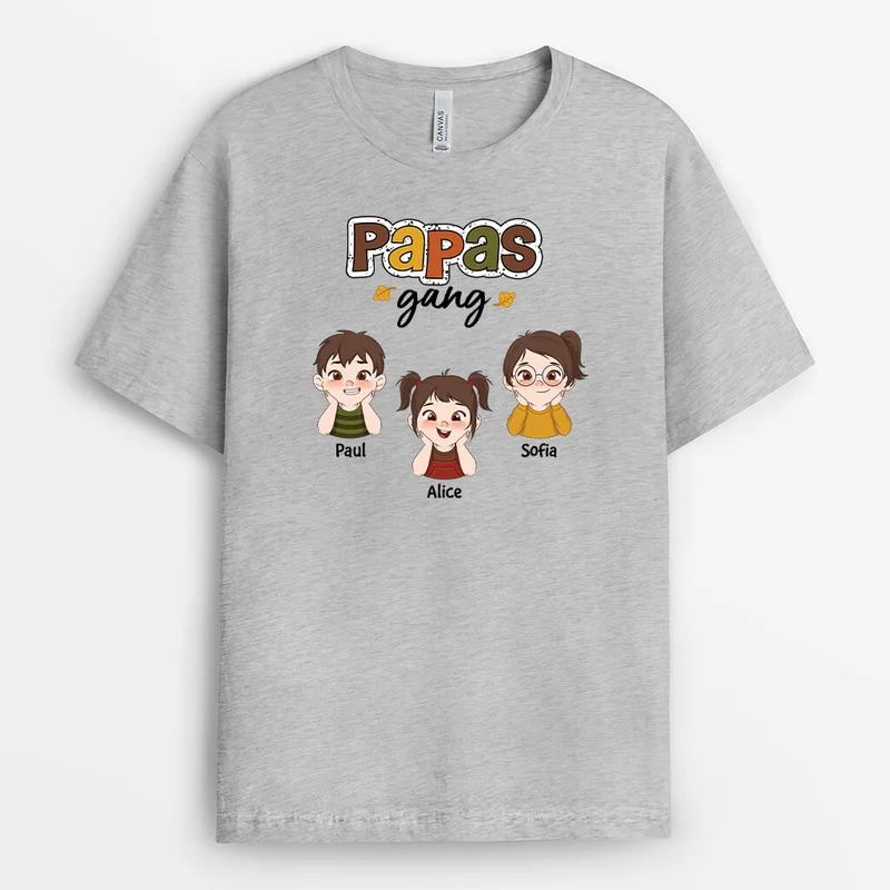 Papas/Opas Bande - Personalisiertes Geschenk | Weißes T-Shirt für Herren