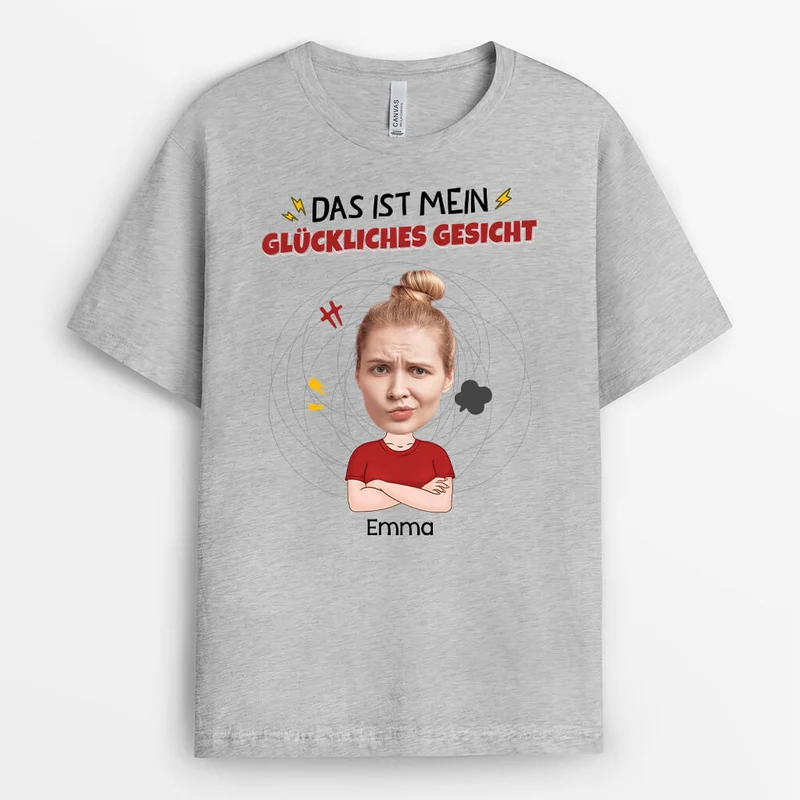 Das Ist Mein Glückliches Gesicht - Personalisiertes Geschenk | T-Shirt für Männer