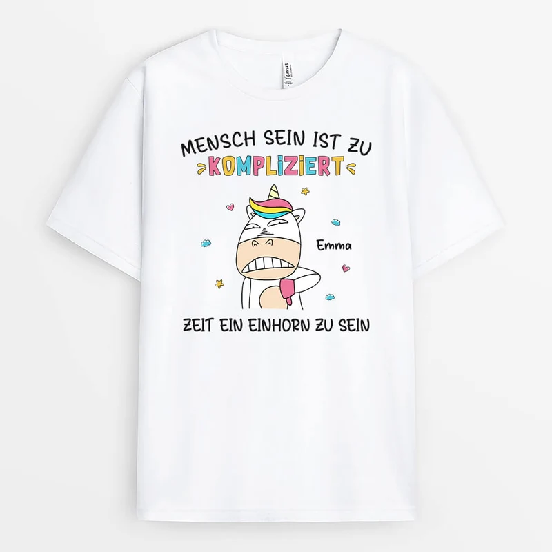 Ein Einhorn Zu Sein - Personalisiertes Geschenk | Lustiges T-Shirt