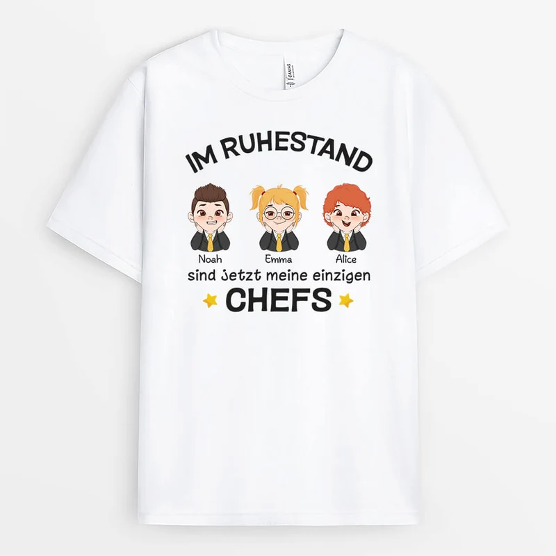 Im Ruhestand Enkeln und Großeltern - Personalisiertes Geschenk | T-Shirt für Großeltern