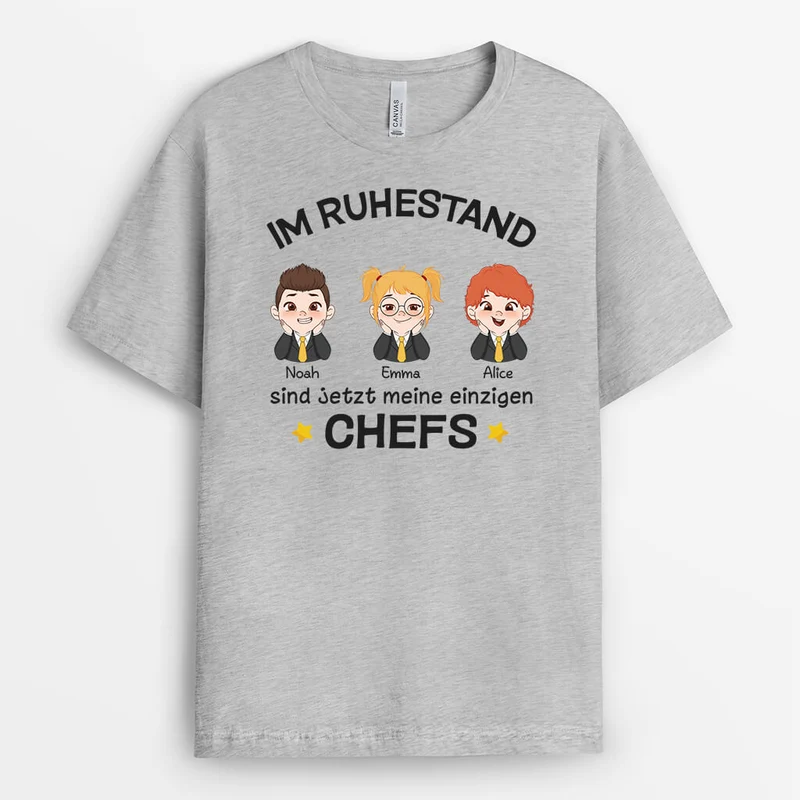 Im Ruhestand Enkeln und Großeltern - Personalisiertes Geschenk | T-Shirt für Großeltern