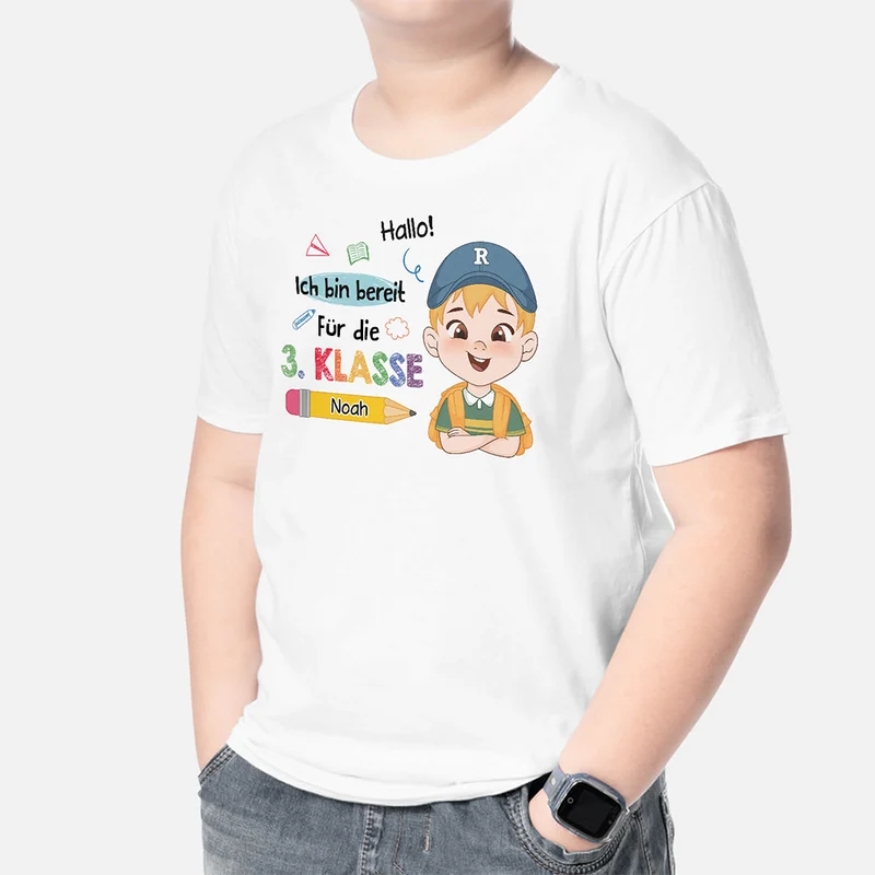 Ich Bin Bereit Für Den Kindergarten - Personalisiertes Geschenk | T-Shirt für Kinder