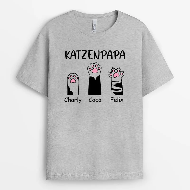 Katzenmama - Personalisiertes Geschenk | T-Shirt für Katzenliebhaber