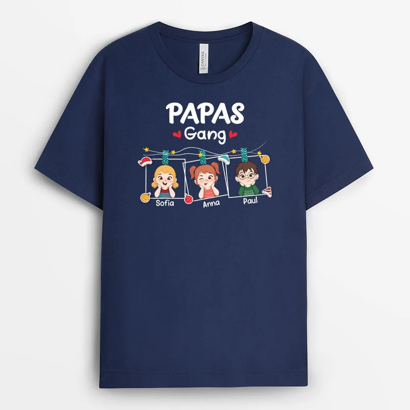 Opas/Papas Bande - Personalisiertes Geschenk | T-Shirt für Männer zu Weihnachten
