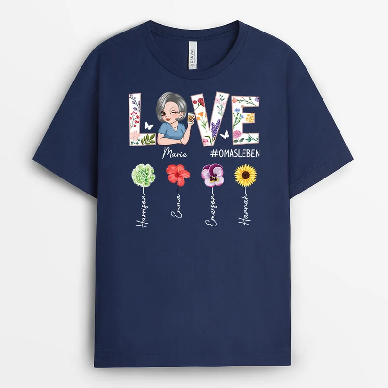 Liebe Mama - Personalisiertes Geschenk | T-Shirt für Frauen