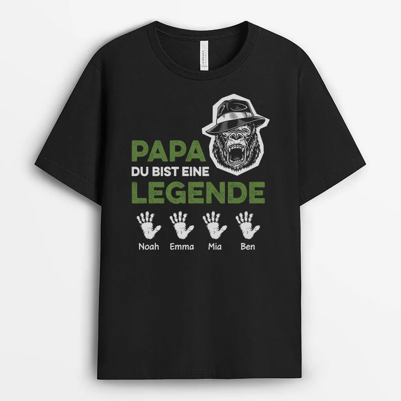 Papa Du Bist Eine Legende - Personalisiertes Geschenk | T-Shirt für Papas