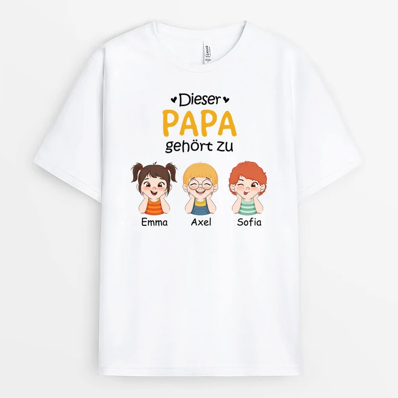 Dieser Opa Gehört Zu Mit Lustige Kinder - Personalisiertes Geschenk | T-shirt für Opa