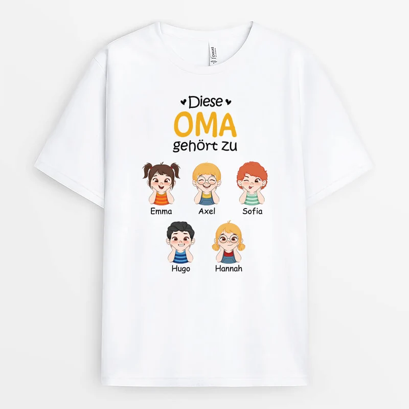 Diese Oma Gehört Zu Mit Lustige Kinder - Personalisiertes Geschenk | T-shirt für Oma