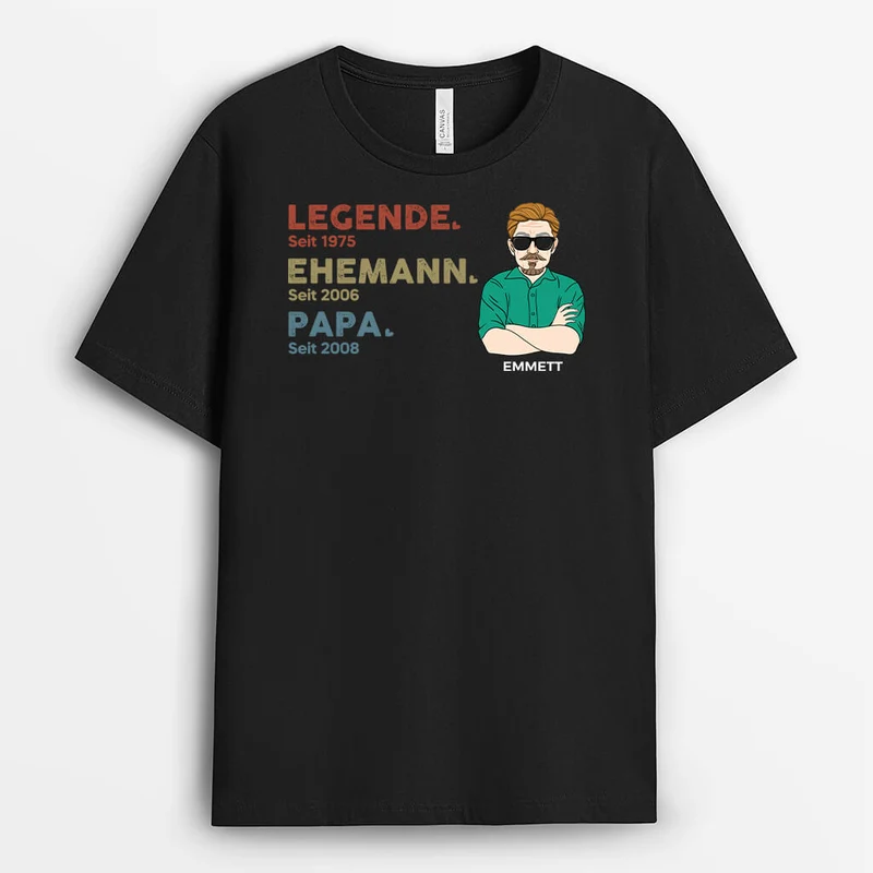 Legende Ehemann Papa Und Opa - Personalisiertes Geschenk | T-shirt für Opas