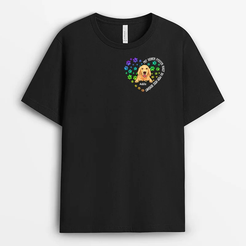 Du Hast Pfotenabdrücke In Meinem Herzen Hinterlassen Hunde - T-shirt für Hundeliebhaber