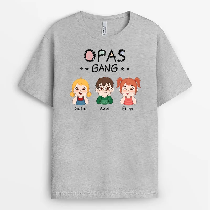 Papas Bande Mit Weltkarte - Personalisiertes Geschenk | T-shirt für Papa
