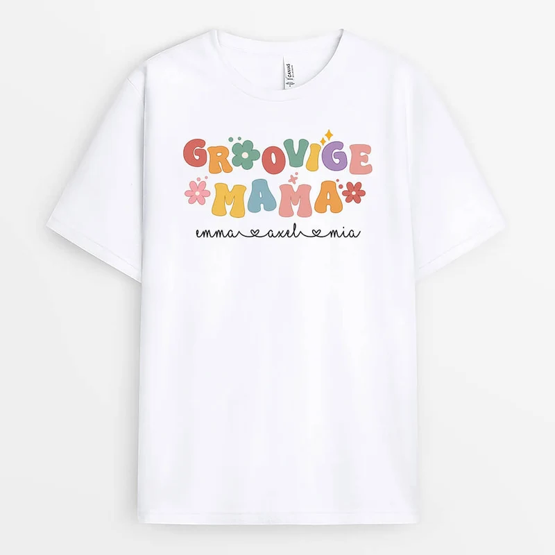 Groovige Mama - Personalisiertes Geschenk | T-shirt für Mama