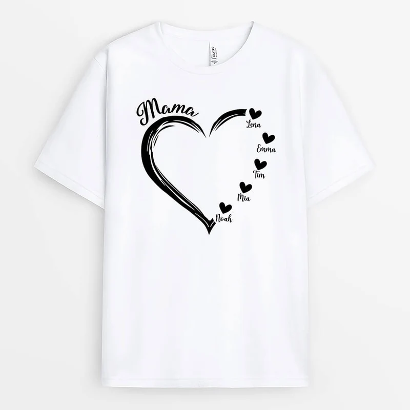 Oma mit Herz - Personalisiertes Geschenk | T-shirt für Omas