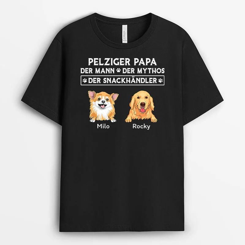 Der Mann Die Legend Der Snack-Dealer Mit Hunden - Personalisiertes Geschenk | T-shirt für Hundeliebhaber