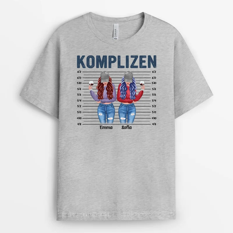 Komplizen - Personalisiertes Geschenk | T-shirt für beste Freundinnen