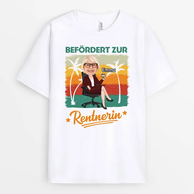 Befördert Zur Rentnerin - Personalisiertes Geschenk | T-Shirt für Frauen