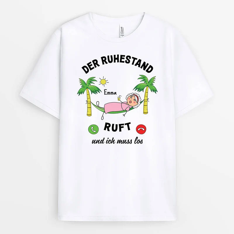 Der Ruhestand Ruft Und Ich Muss Los Frauen - Personalisiertes Geschenk | T-Shirt für Frauen