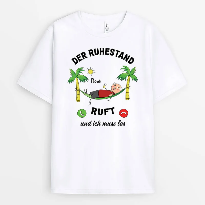 Der Ruhestand Ruft Und Ich Muss Los Männer - Personalisiertes Geschenk | T-Shirt für Herren