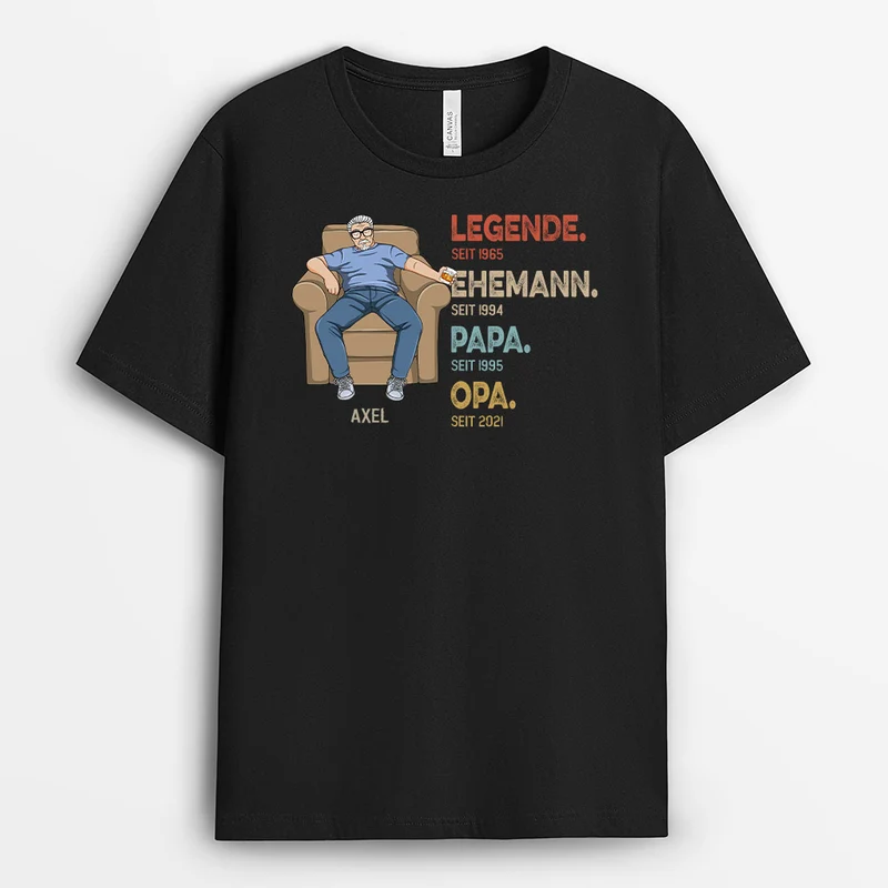Legend, Vintage - Personalisierte Geschenke | T-Shirt für Opa/Papa
