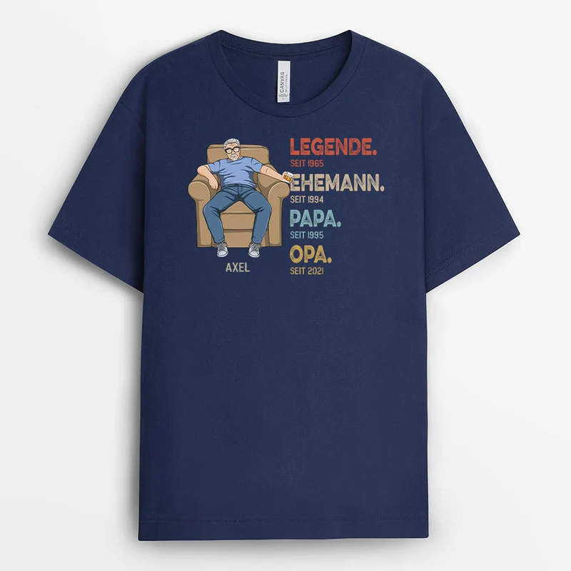 Legend, Vintage - Personalisierte Geschenke | T-Shirt für Opa/Papa
