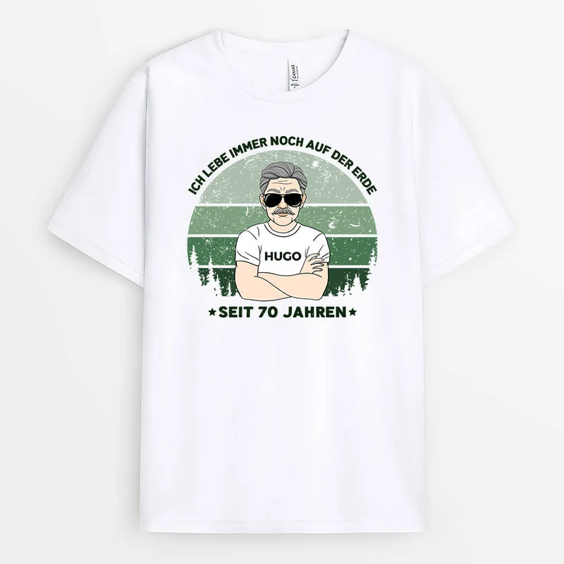 Personalisiertes Ich Lebe Noch Seit 60 T-shirt