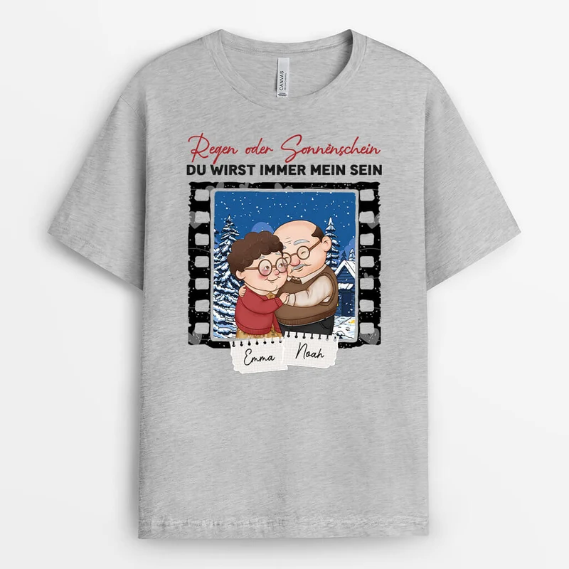 Bei Regen Oder Sonnenschein Wirst Du Immer Mein Sein - Personalisiertes Gechenk | T-shirt für Paare
