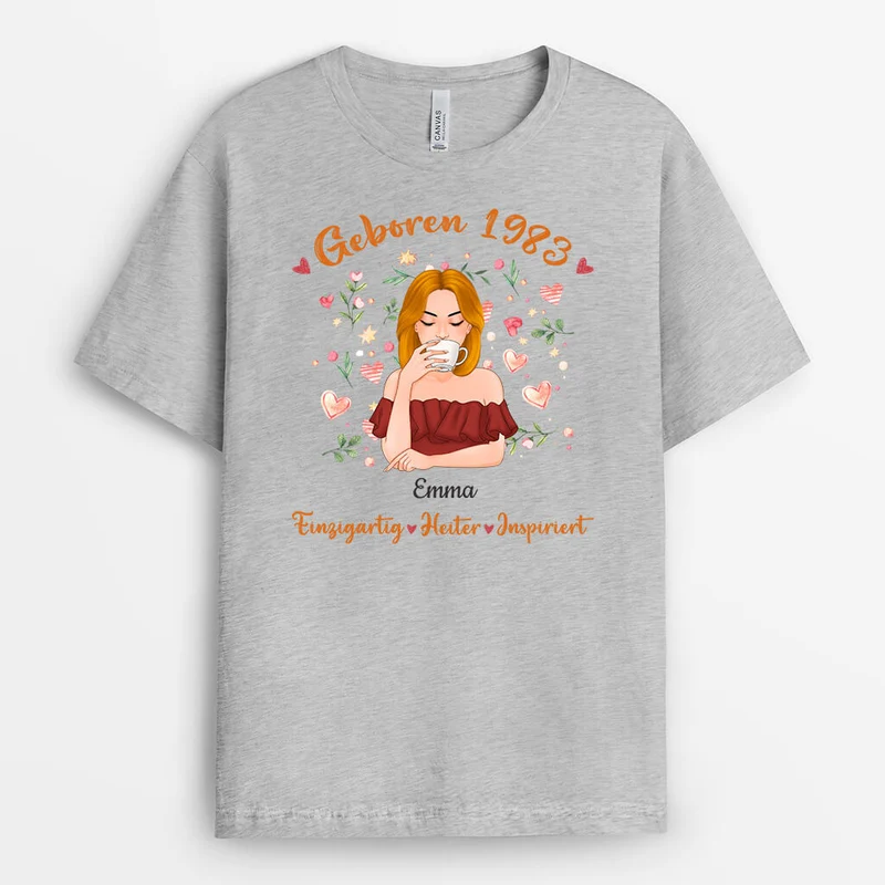Personalisierter Geboren in 1993 Blätter Geburtstag T-Shirt