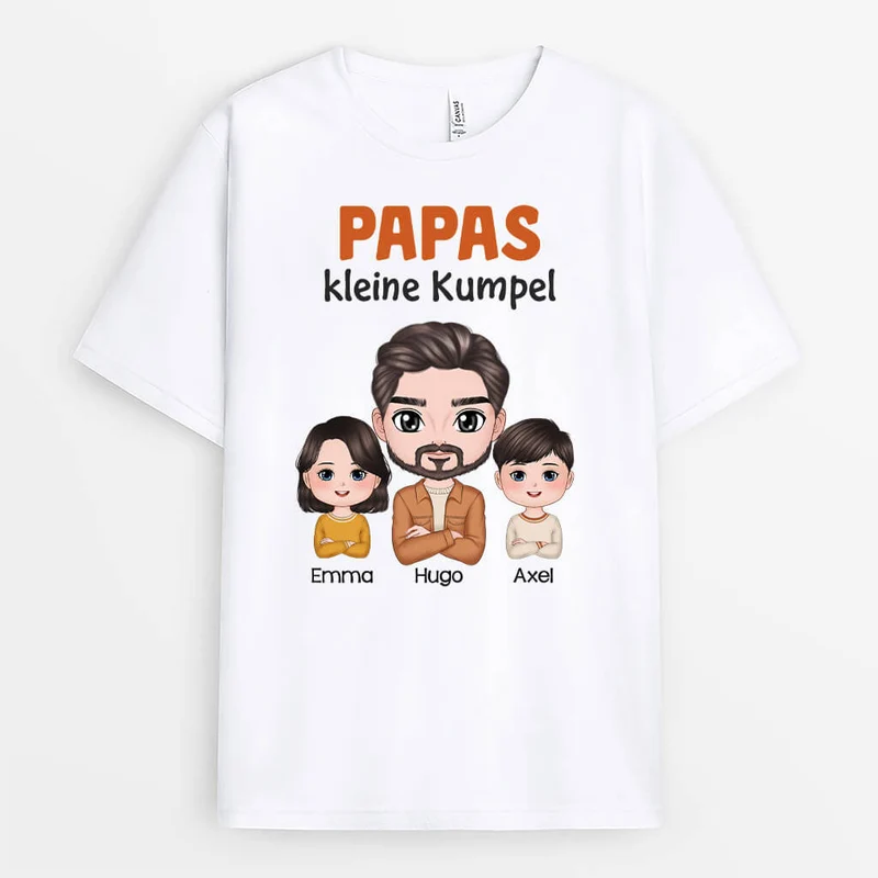 Personalisiertes Papas Süße Kleine Kumpel T-shirt