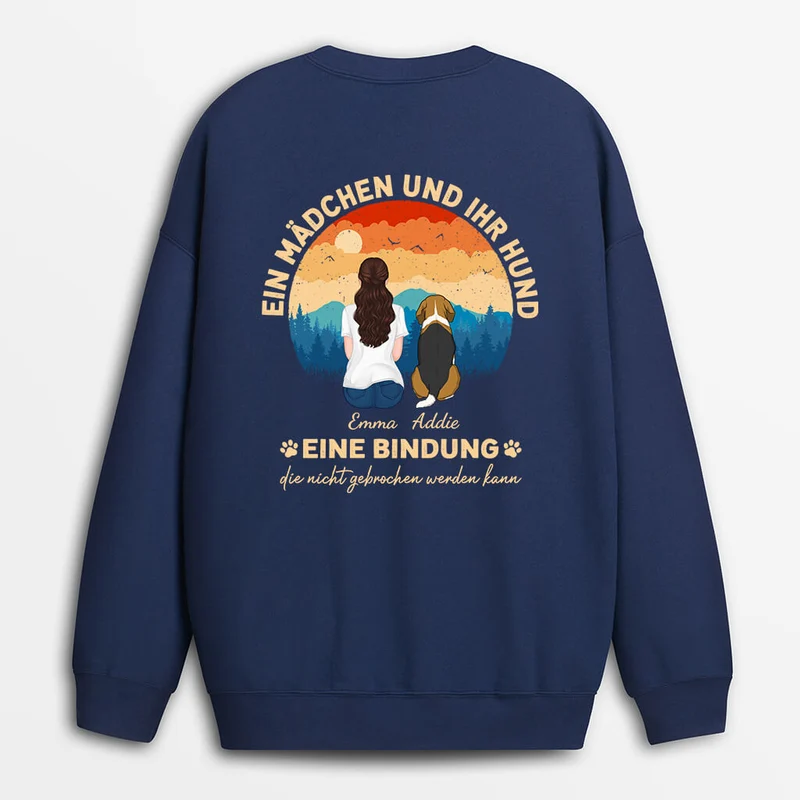 Personalisierter Mädchen Und Ihr Süßer Hund T-Shirt