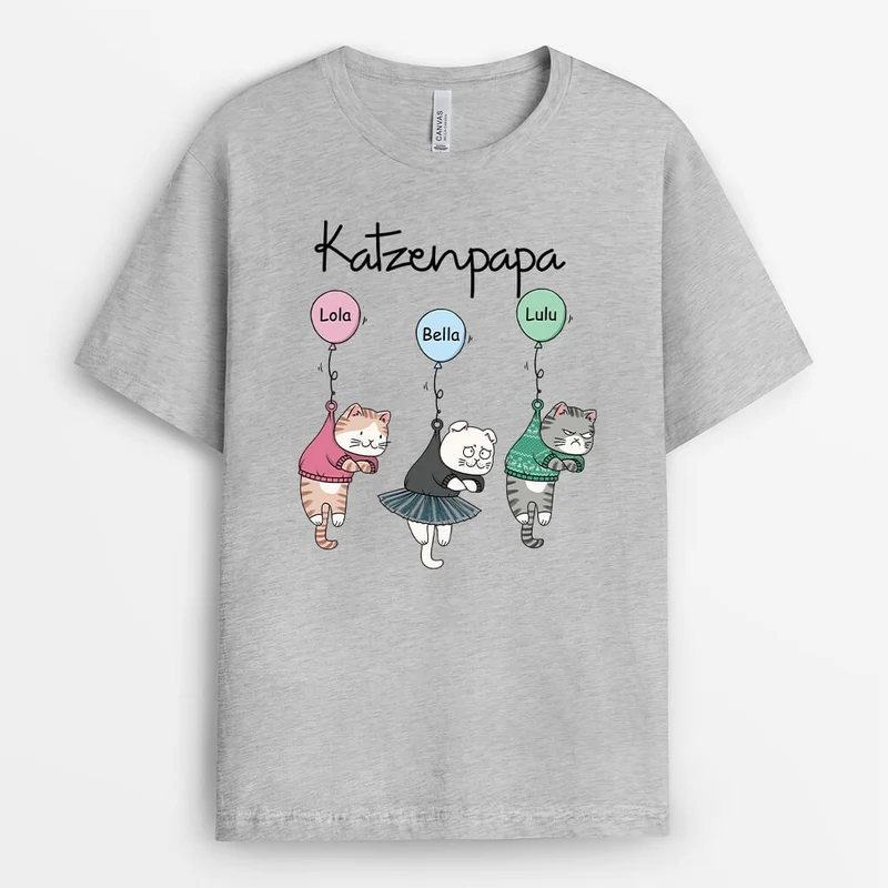 Katzenmama - Personalisiertes Geschenk | T-Shirt für Katzenliebhaber