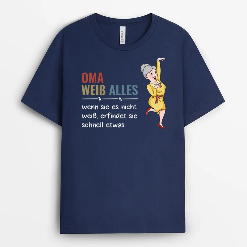 Opa Weiß Alles - Personalisiertes Geschenk | T-Shirt für Opas
