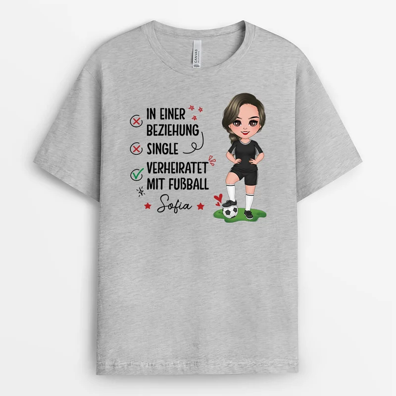 Liebe Zum Fußball - Personalisiertes Geschenk | T-Shirt für Frauen