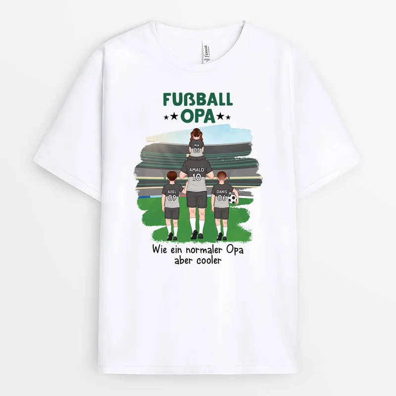 Fußball Papa - Personalisiertes Geschenk | T-Shirt für Papas