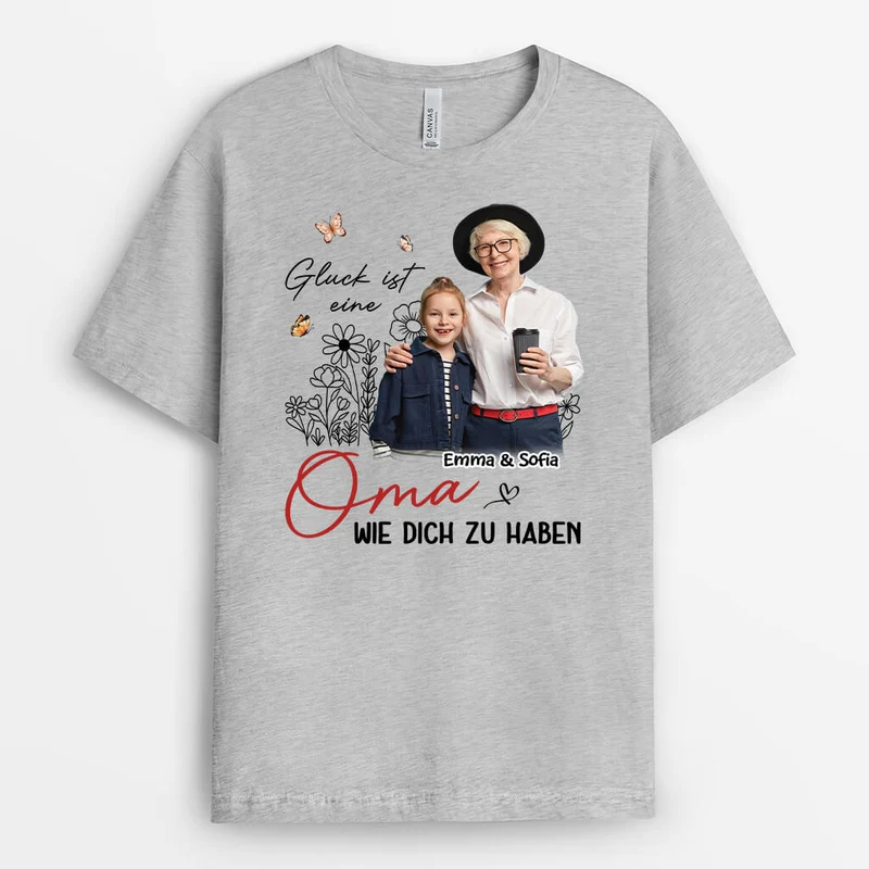 Glück Ist Eine Mama Wie Dich Zu Haben - Personalisiertes Geschenk | T-shirt für Mamas