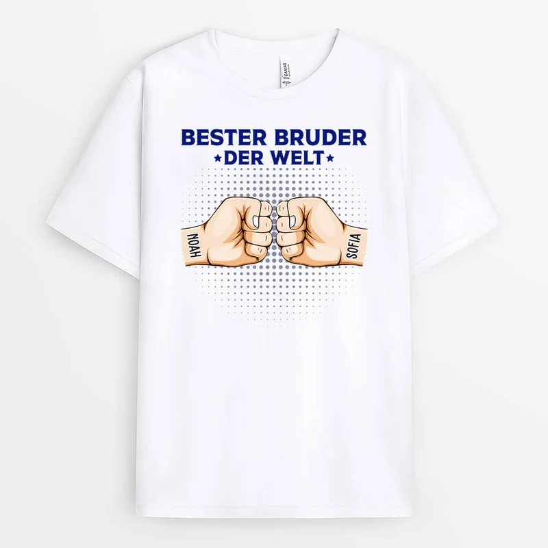 Bester Bruder Der Welt - Personalisiertes Geschenk | T-shirt für Brüder