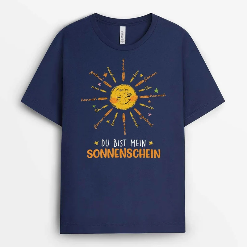 Du Bist Mein Sonnenschein - Personalisiertes Geschenk | T-Shirt für die Familie