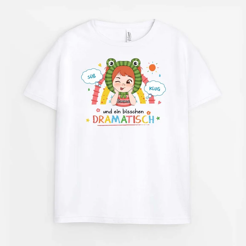 Süß Klug Und Ein Bisschen Dramatisch - Personalisiertes Geschenk | T-shirt für Kinder