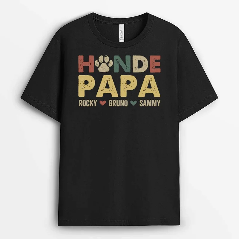 Hundemama Hundepapa Katzenmama Katzenpapa - Personalisiertes Geschenk | T-shirt für Tierliebhaber