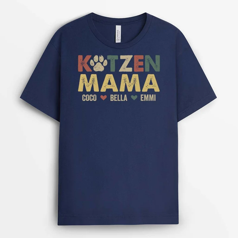Hundemama Hundepapa Katzenmama Katzenpapa - Personalisiertes Geschenk | T-shirt für Tierliebhaber