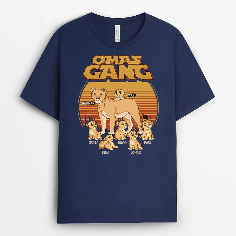 Omas/Mamas Bande Löwe - Personalisiertes Geschenk | T-Shirt für Damen