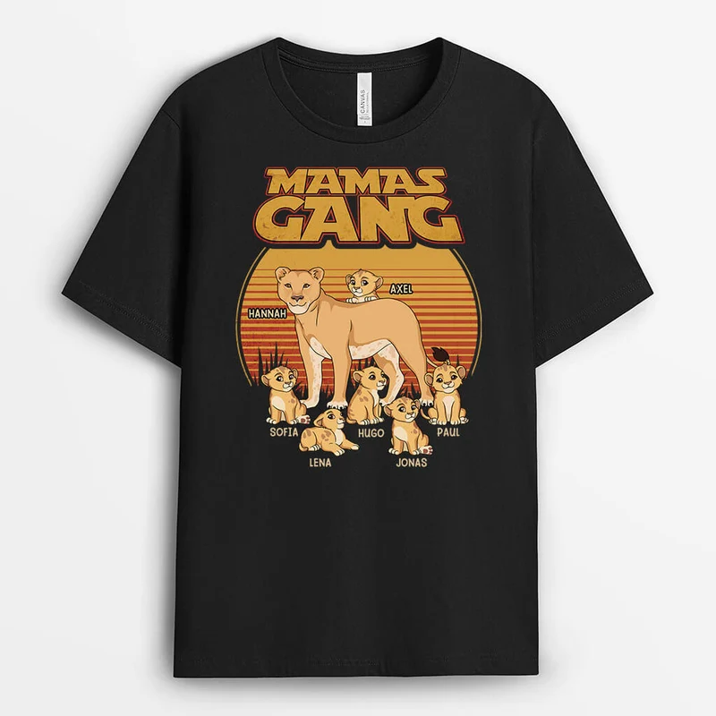 Omas/Mamas Bande Löwe - Personalisiertes Geschenk | T-Shirt für Damen