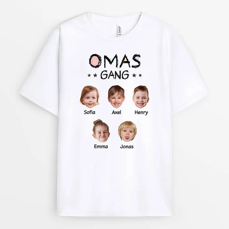 Omas/Mamas Bande - Personalisiertes Geschenk | T-Shirt mit Gesicht für Damen