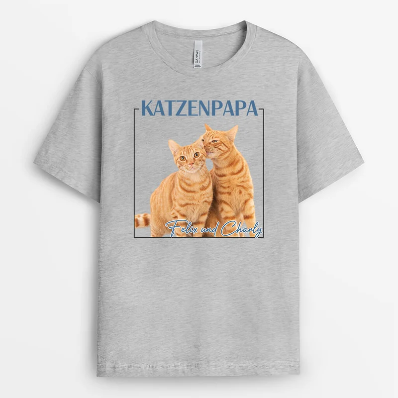 Katzenmama - Personalisiertes Geschenk | T-Shirt mit Fotos für Katzenliebhaber