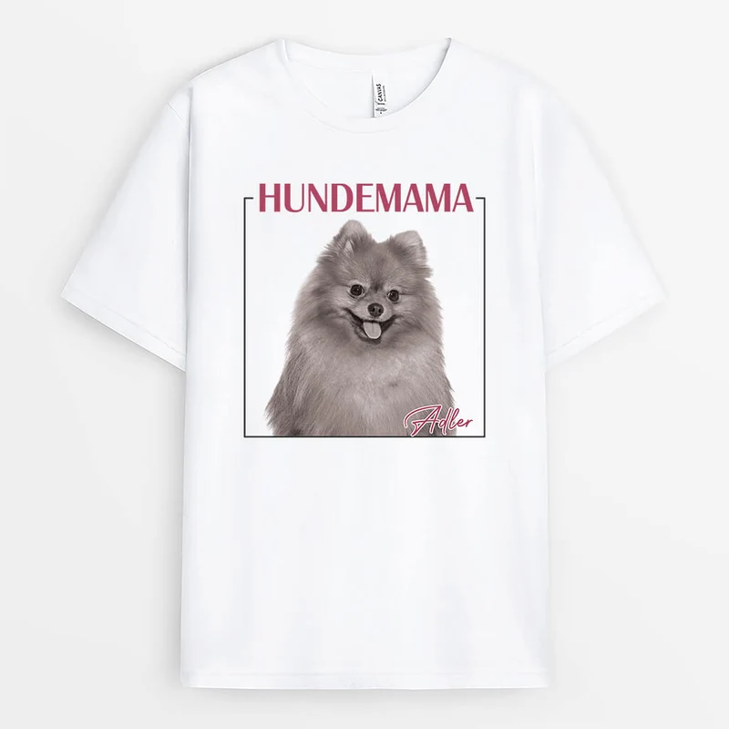 Hundemama - Personalisiertes Geschenk | T-Shirt mit Fotos für Hundeliebhaber