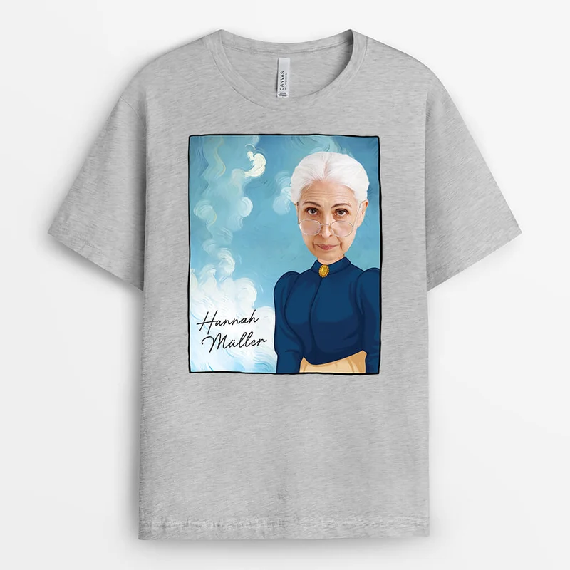 Gesicht Kunstliebhaber - Personalisiertes Geschenk | T-Shirt für Frauen