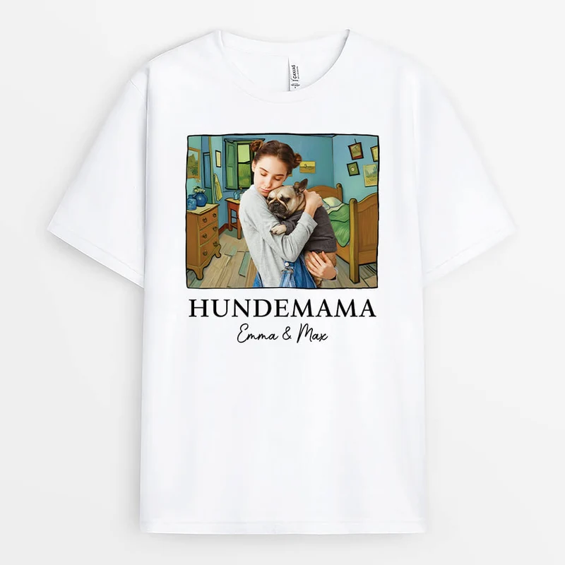 Hundemama/Hundepapa - Personalisiertes Geschenk | T-Shirt für Hundeliebhaber