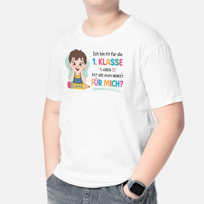Ich Bin Fit Für Den Kindergarten Kinder - Personalisiertes Geschenk | T-Shirt für Kinder