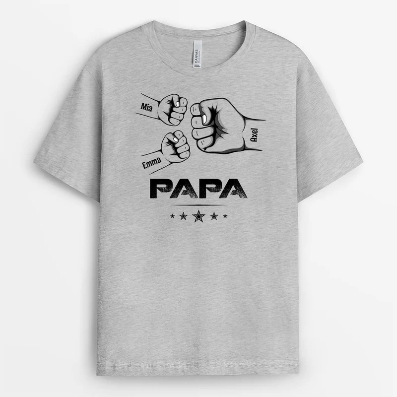 Opas/Papas Bande Mit Faust - Personalisiertes Geschenk | T-Shirt für Männer
