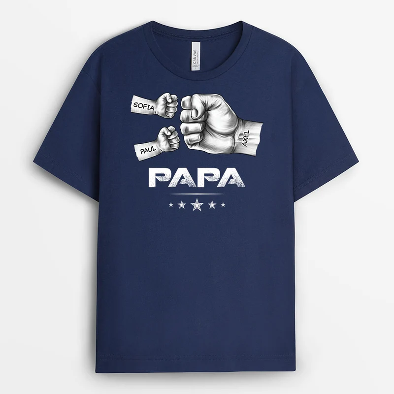 Opas/Papas Bande Mit Faust - Personalisiertes Geschenk | T-Shirt für Männer